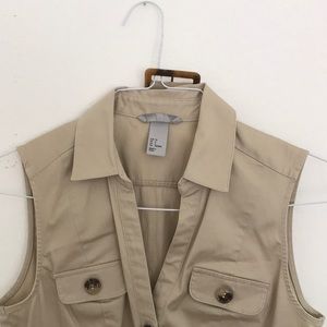 H&M Khaki Button Up Shirtdress